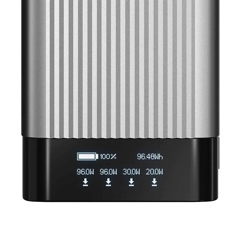 Pin sạc dự phòng 27000 mAh Type C PD 3.0 QC 4.0 245W HyperJuice HJ245B - Xám Màu Xám