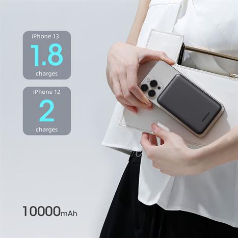 Pin sạc dự phòng Polymer 10000 mAh Type C PD QC 3.0 20W Innostyle IM20PDGY - Xám Màu Xám