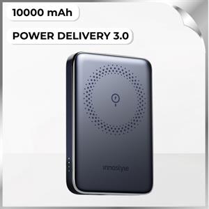 Pin sạc dự phòng Polymer 10000 mAh Type C PD QC 3.0 20W Innostyle IM20PDGY - Xám