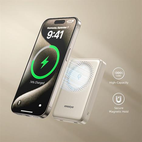 Pin sạc dự phòng Polymer 10000 mAh Type C PD QC 3.0 20W Innostyle IM20PDTG - Vàng Màu Vàng