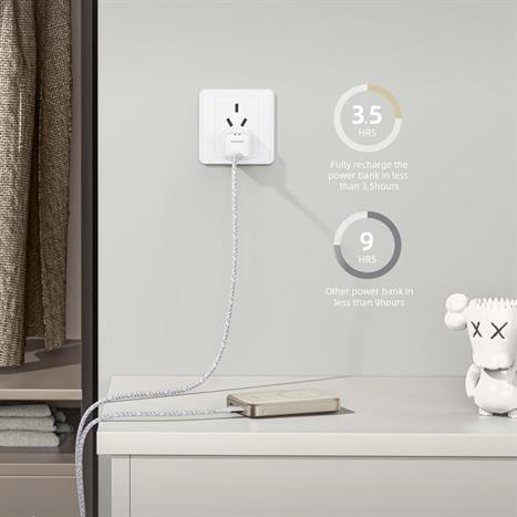 Pin sạc dự phòng Polymer 10000 mAh Type C PD QC 3.0 20W Innostyle IM20PDTG - Vàng Màu Vàng