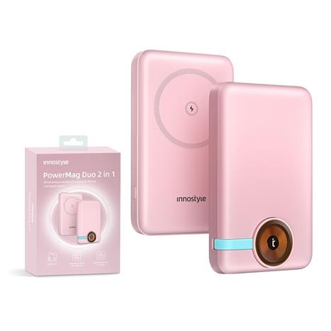 Pin sạc dự phòng Polymer 10000 mAh Type C PD 20W Innostyle IW202BP - Hồng Màu Hồng