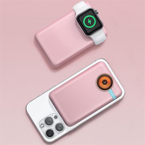 Pin sạc dự phòng Polymer 10000 mAh Type C PD 20W Innostyle IW202BP - Hồng Màu Hồng