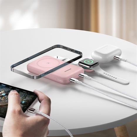 Pin sạc dự phòng Polymer 10000 mAh Type C PD 20W Innostyle IW202BP - Hồng Màu Hồng