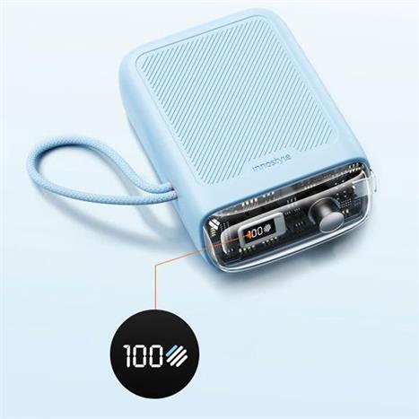 Pin sạc dự phòng Polymer 10000 mAh Type C PD 30W Innostyle TM31BB kèm cáp Type C - Xanh Màu Xanh Dương
