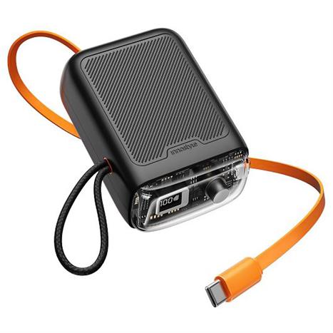 Pin sạc dự phòng Polymer 10000 mAh Type C PD 30W Innostyle TM31BLK kèm cáp Type C - Đen Màu Đen