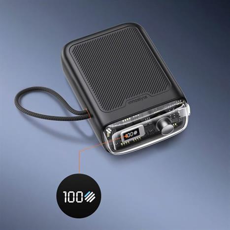 Pin sạc dự phòng Polymer 10000 mAh Type C PD 30W Innostyle TM31BLK kèm cáp Type C - Đen Màu Đen