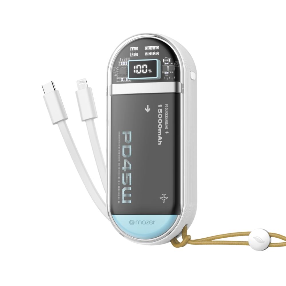 Pin sạc dự phòng Polymer 15000 mAh Type C PD 45W Mazer M-PC45LINK1545-WB - Thiết kế