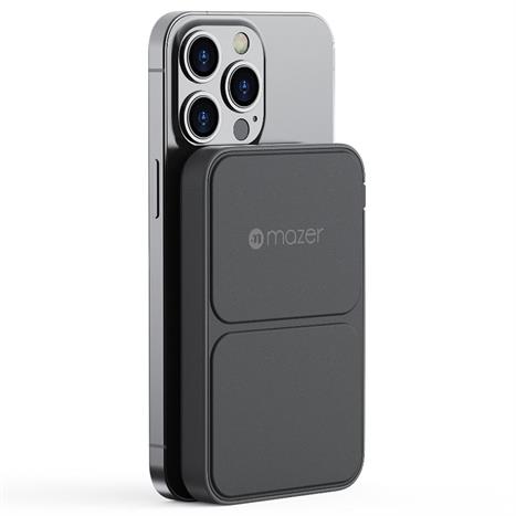 Pin sạc dự phòng Polymer 5000mAh không dây 20W Mazer M-MagAir15-BK - Đen
