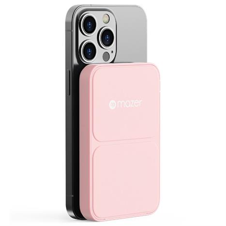 Pin sạc dự phòng Polymer 5000mAh không dây 20W Mazer M-MagAir15-PK - Hồng Màu Hồng