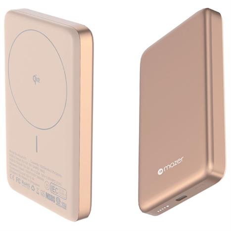 Pin sạc dự phòng Polymer 10000mAh Không dây Qi2 20W Mazer M-MagAir21-DT Màu Cam đất