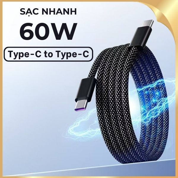 Cáp sạc Type C - Type C 1m CC60