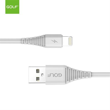 Cáp sạc nhanh và truyền dữ liệu USB A - Lightning 1m Golf GC-64I - Trắng Màu Trắng