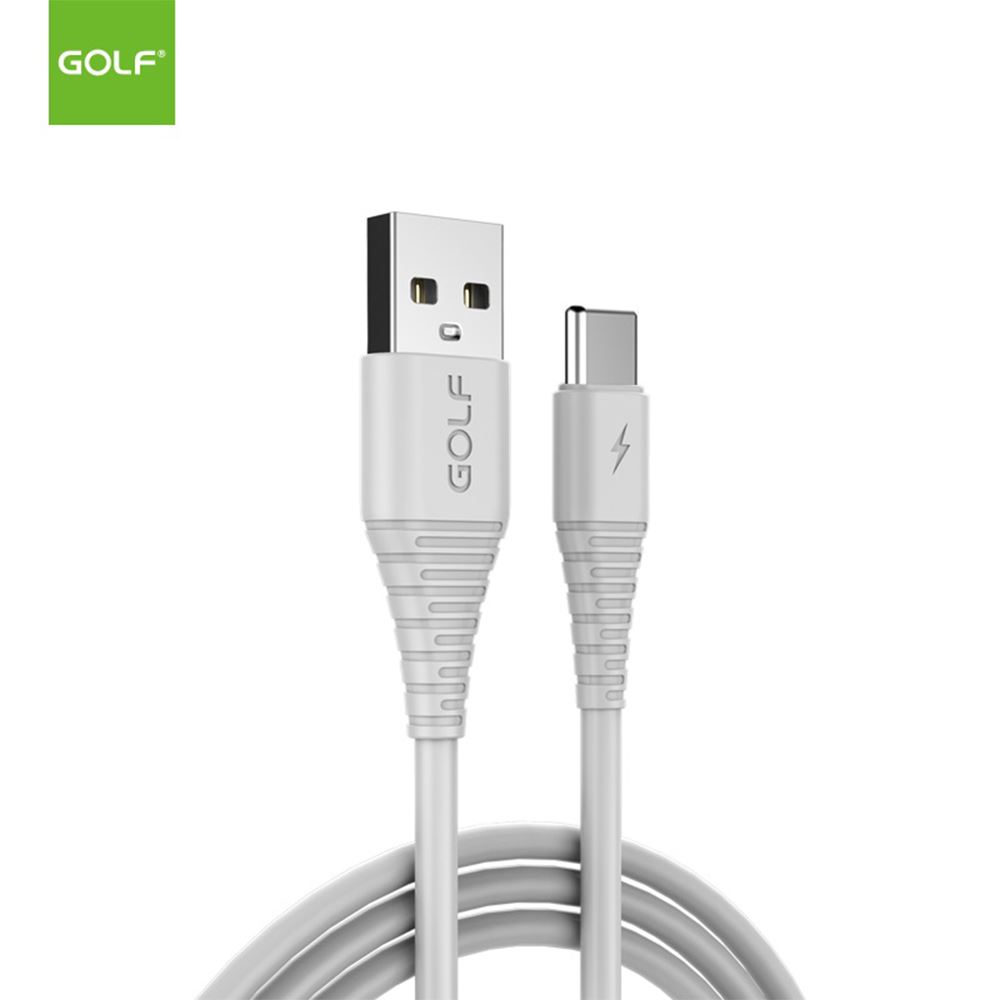 Cáp sạc nhanh và truyền dữ liệu USB A - Type C 18W 1m Golf GC-64T - Trắng - Độ dài