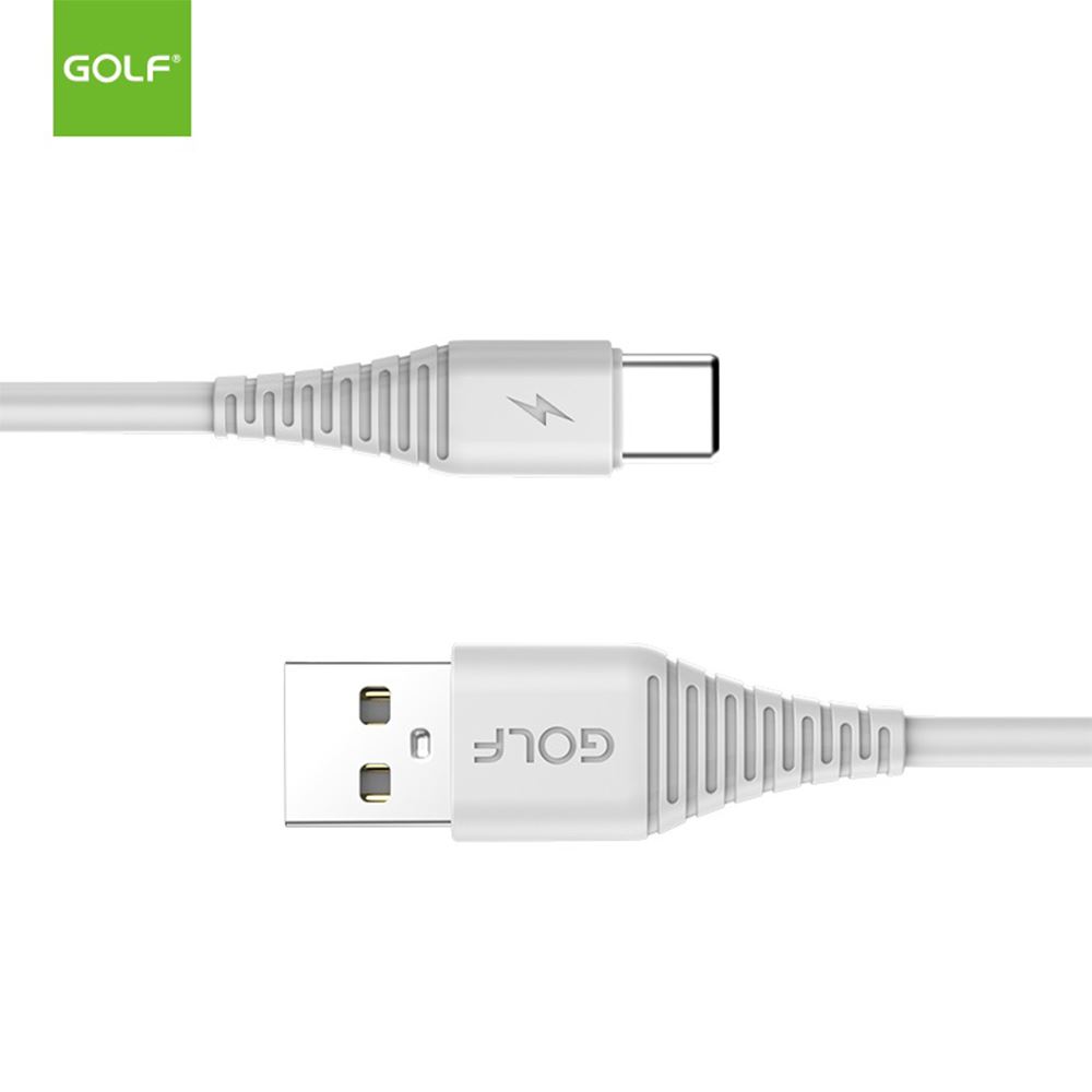 Cáp sạc nhanh và truyền dữ liệu USB A - Type C 18W 1m Golf GC-64T - Trắng - Kết nối