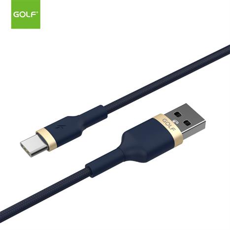 Cáp sạc nhanh và truyền dữ liệu USB A - Type C 1m Golf GC-71T Màu Xanh đen