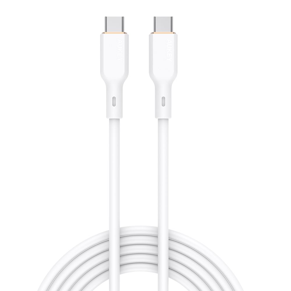 Cáp sạc nhanh và truyền dữ liệu Type-C - Type-C 100W 1.8m Aukey CB-SCC102 - Trắng - Chất liệu kiểu dáng