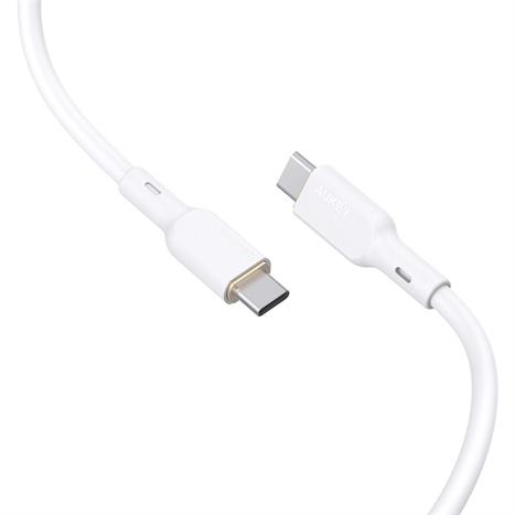 Cáp sạc nhanh và truyền dữ liệu Type-C - Type-C 100W 1.8m Aukey CB-SCC102 - Trắng Màu Trắng