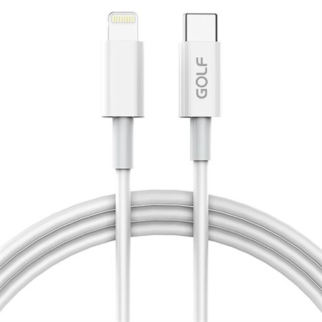 Cáp sạc nhanh và truyền dữ liệu USB A - Lightning 20W 1m Golf GC-U11 - Trắng Màu Trắng