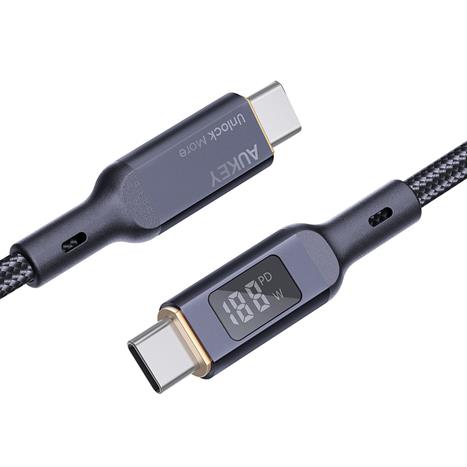 Cáp sạc nhanh và truyền dữ liệu Type-C - Type-C 100W 1m Aukey CB-MCC101 Màu Đen