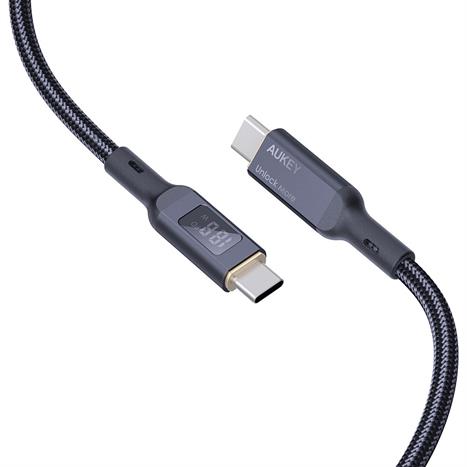 Cáp sạc nhanh và truyền dữ liệu Type-C - Type-C 100W 1m Aukey CB-MCC101 Màu Đen