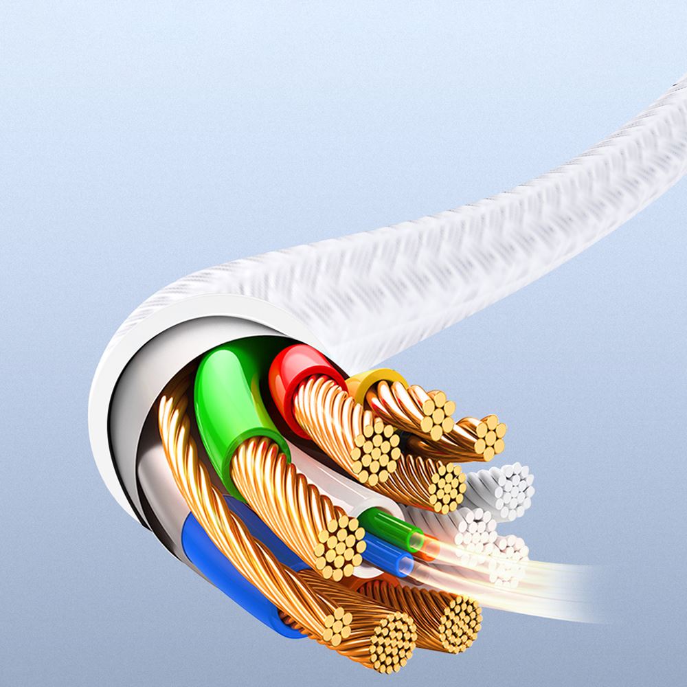 Cáp sạc nhanh và truyền dữ liệu Type-C - Type-C 100W 1m Aukey CB-KCC101 - Trắng - Tốc độ truyền tải