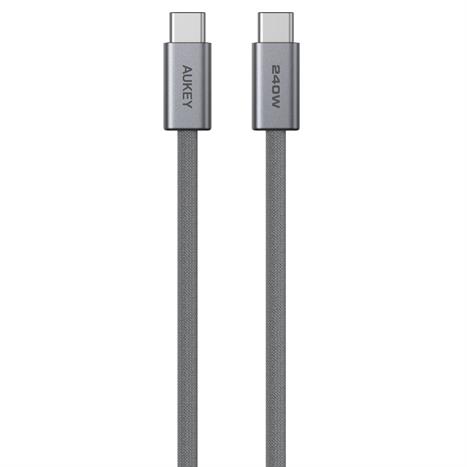 Cáp sạc nhanh và truyền dữ liệu Type-C - Type-C 240W 1m Aukey CB-DCC241 - Xám Màu Xám