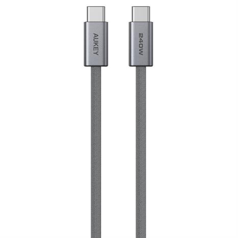 Cáp sạc nhanh và truyền dữ liệu Type-C - Type-C 240W 1.8m Aukey CB-DCC242 - Xám Màu Xám