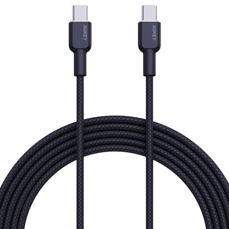 Cáp sạc nhanh và truyền dữ liệu Type-C - Type-C 60W 1m Aukey CB-NCC1 - Đen Màu Đen