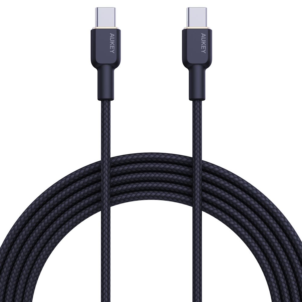 Cáp sạc nhanh và truyền dữ liệu Type-C - Type-C 60W 1m Aukey CB-NCC1 - Đen - Chất liệu kiểu dáng