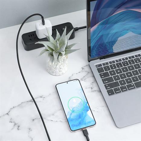 Cáp sạc nhanh và truyền dữ liệu Type-C - Type-C 60W 1m Aukey CB-NCC1 - Đen Màu Đen