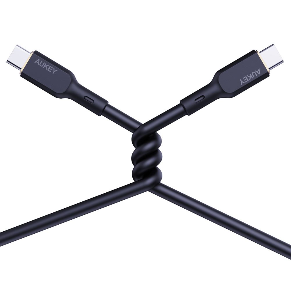 Cáp sạc nhanh và truyền dữ liệu Type-C - Type-C 240W 1m Aukey CB-SCC241 - Đen - Chất liệu kiểu dáng