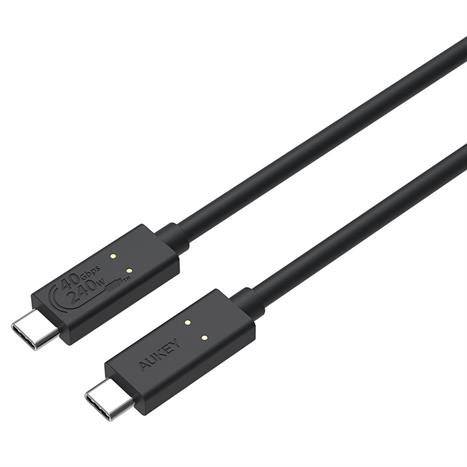 Cáp sạc nhanh và truyền dữ liệu Type-C - Type-C 240W 1.8m Aukey CB-TCC241-BLK Màu Đen