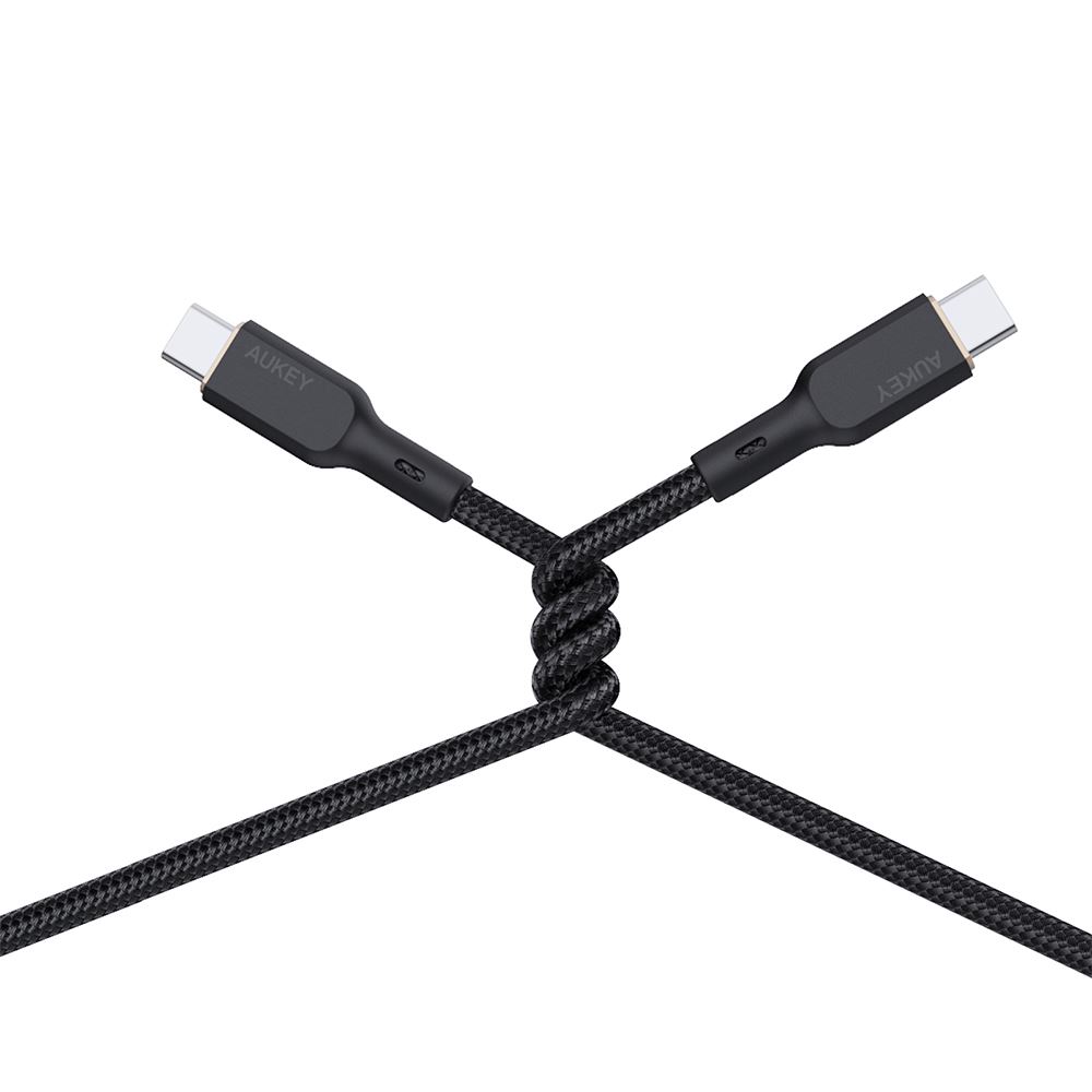 Cáp sạc nhanh và truyền dữ liệu Type-C - Type-C 100W 1.8m Aukey CB-KCC102 - Đen - Chất liệu