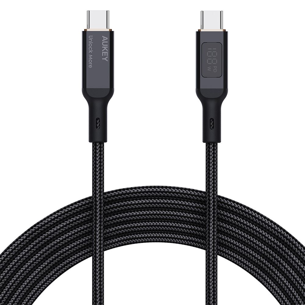 Cáp sạc nhanh và truyền dữ liệu Type-C - Type-C 100W 1.8m Aukey CB-MCC102 - Đen - Chất liệu