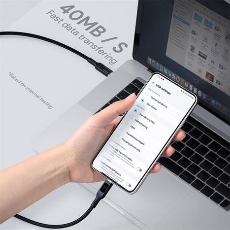 Cáp sạc nhanh và truyền dữ liệu Type-C - Type-C 100W 1.8m Aukey CB-MCC102 - Đen Màu Đen