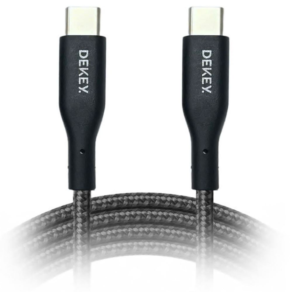 Cáp sạc nhanh và truyền dữ liệu Type C - Type C 100W 0.9m Dekey Power Pioneer C2588 - Đen - Tương thích