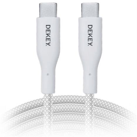 Cáp sạc nhanh và truyền dữ liệu Type C - Type C 100W 0.9m Dekey Power Pioneer C2588 - Trắng Màu Trắng