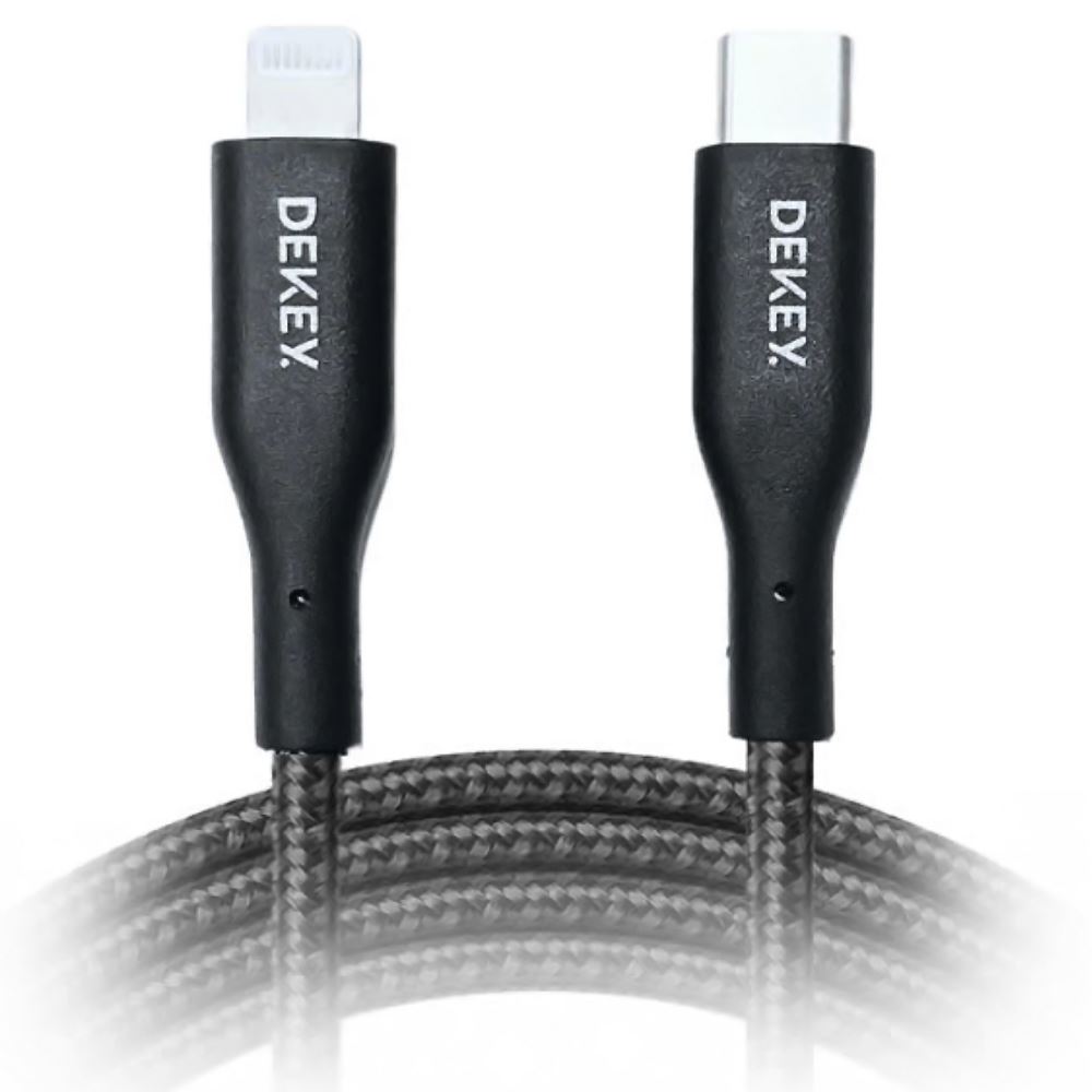Cáp sạc nhanh và truyền dữ liệu Type C - Lightning 20W 0.9m Dekey Power Pioneer C2566 - Đen - Thiết kế