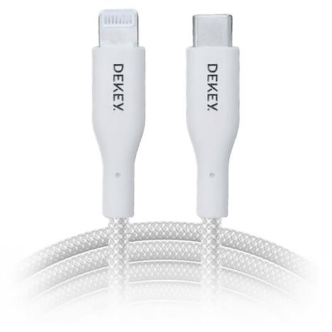 Cáp sạc nhanh và truyền dữ liệu Type C - Lightning 20W 0.9m Dekey Power Pioneer C2566 - Trắng Màu Trắng
