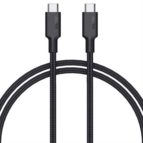 Cáp sạc nhanh và truyền dữ liệu Type-C - Type-C 100W 1.2m Aukey CB-CD21 Màu Đen