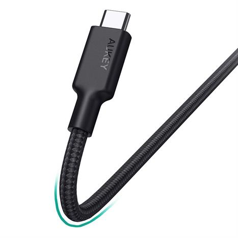 Cáp sạc nhanh và truyền dữ liệu Type-C - Type-C 100W 1.2m Aukey CB-CD21 Màu Đen