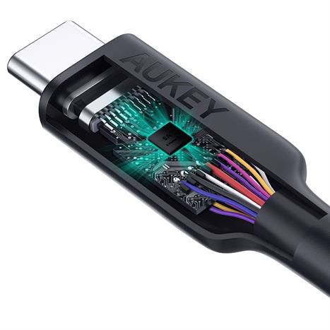 Cáp sạc nhanh và truyền dữ liệu Type-C - Type-C 100W 1.2m Aukey CB-CD21 Màu Đen