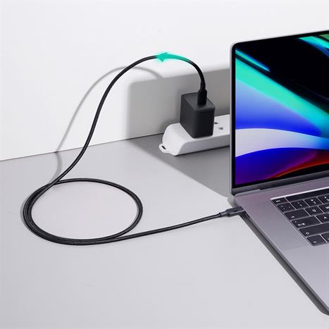 Cáp sạc nhanh và truyền dữ liệu Type-C - Type-C 100W 1.2m Aukey CB-CD21 Màu Đen