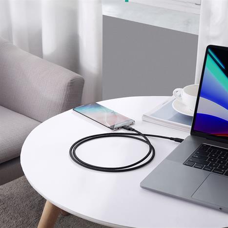 Cáp sạc nhanh và truyền dữ liệu Type-C - Type-C 100W 1.2m Aukey CB-CD21 Màu Đen