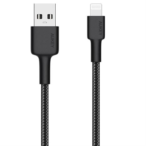Cáp sạc và truyền dữ liệu USB-A - Lightning 12W 0.9m Aukey CB-BAL7 - Đen Màu Đen
