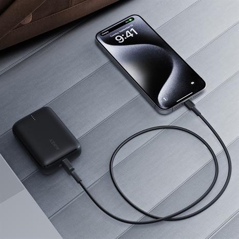 Cáp sạc và truyền dữ liệu USB-A - Lightning 12W 0.9m Aukey CB-BAL7 - Đen Màu Đen