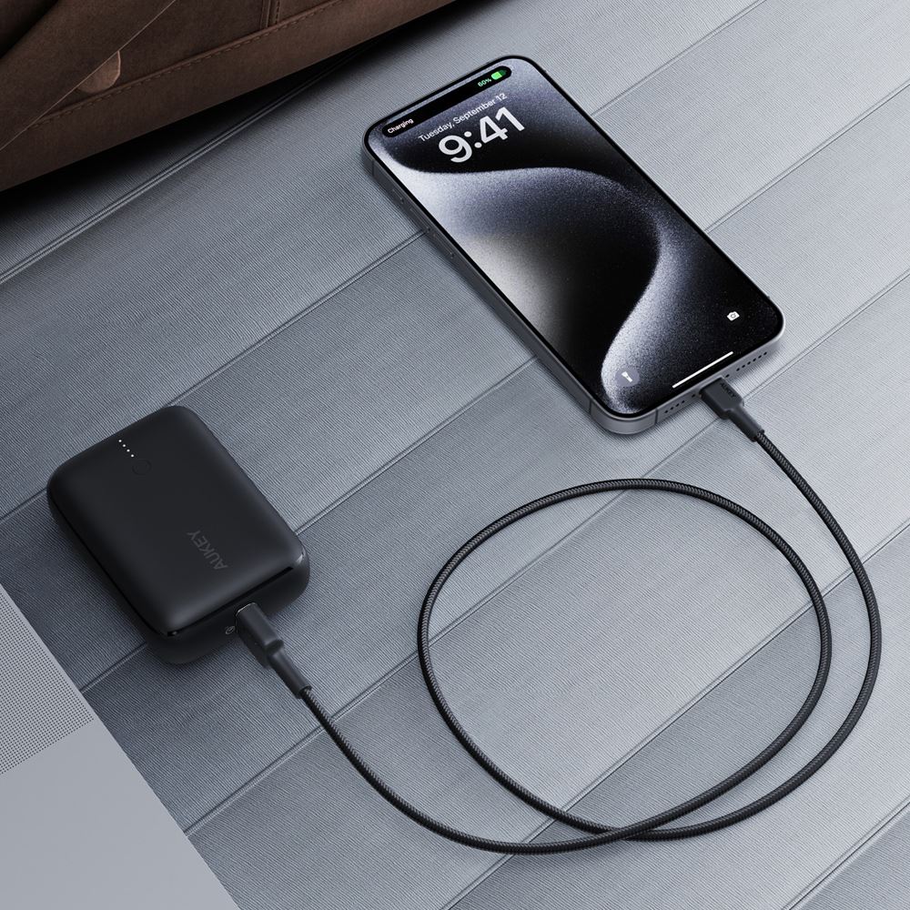 Cáp sạc và truyền dữ liệu USB-A - Lightning 12W 0.9m Aukey CB-BAL7 - Đen - 3