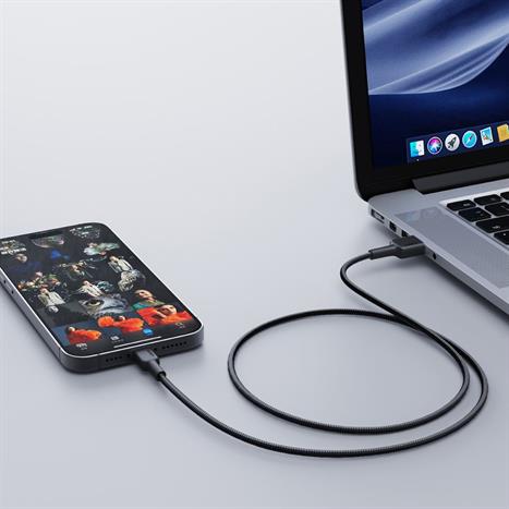Cáp sạc và truyền dữ liệu USB-A - Lightning 12W 0.9m Aukey CB-BAL7 - Đen Màu Đen