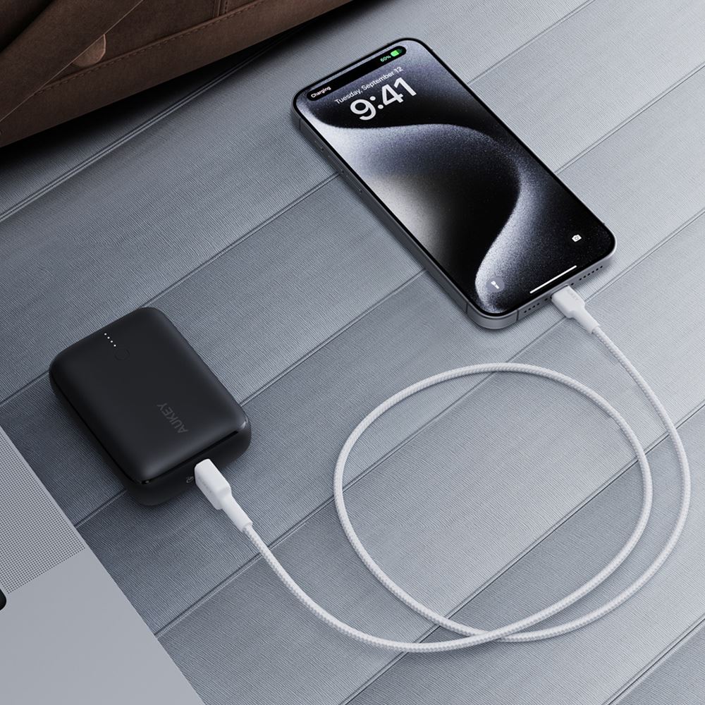 Cáp sạc và truyền dữ liệu USB-A - Lightning 12W 0.9m Aukey CB-BAL7 - Trắng - 5